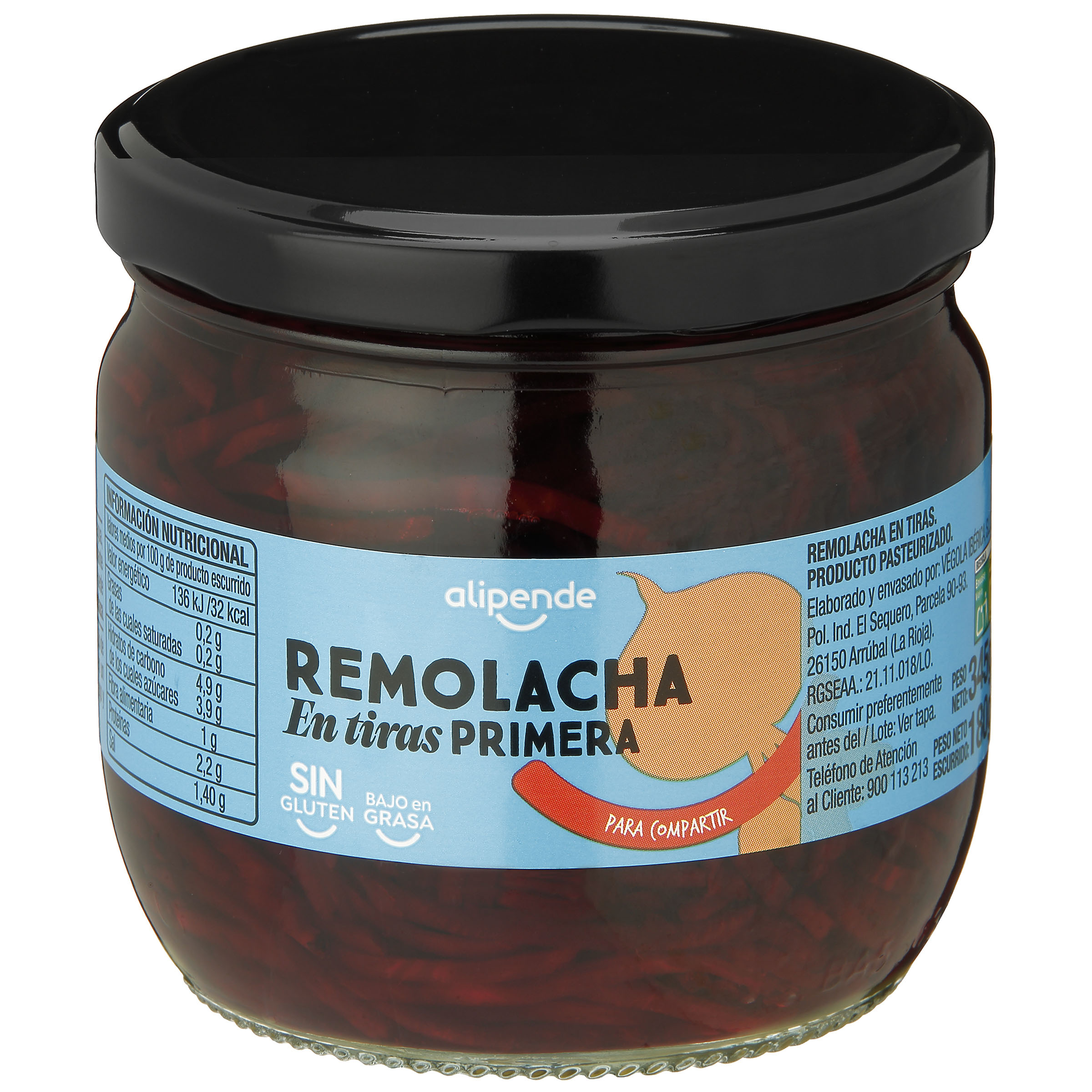 Remolacha tiras categoría primera Alipende 180g