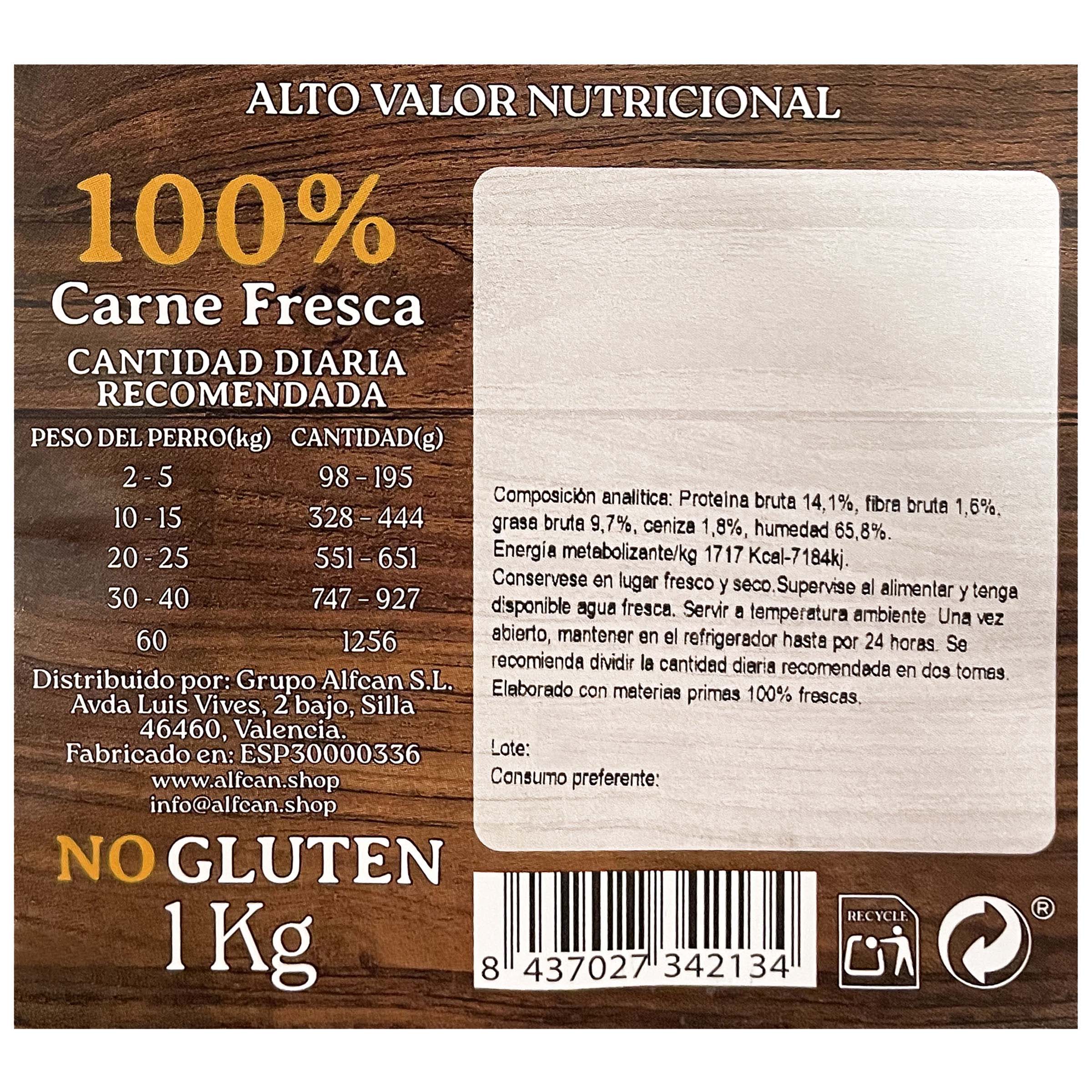 Alimentación para perro Salchicha Alfcan 1k