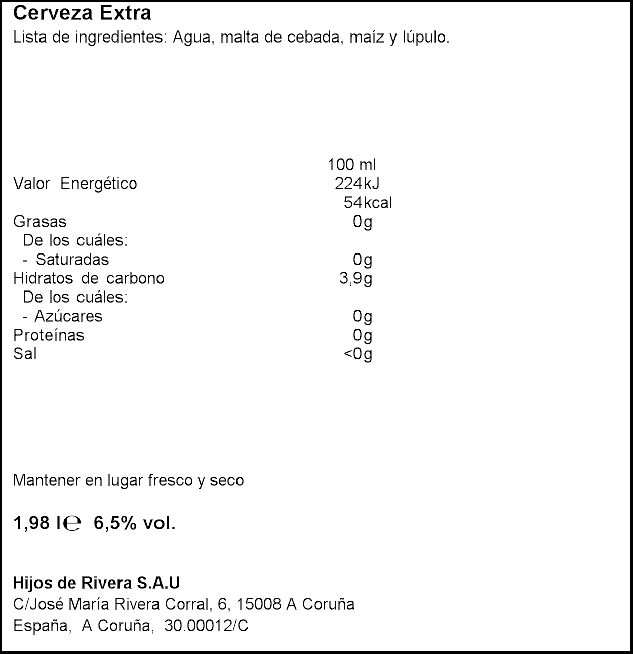 Cerveza dorada 1906 pack 6 botellas 33cl