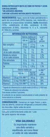 Fruta con leche mediterráneo Alipende 1l