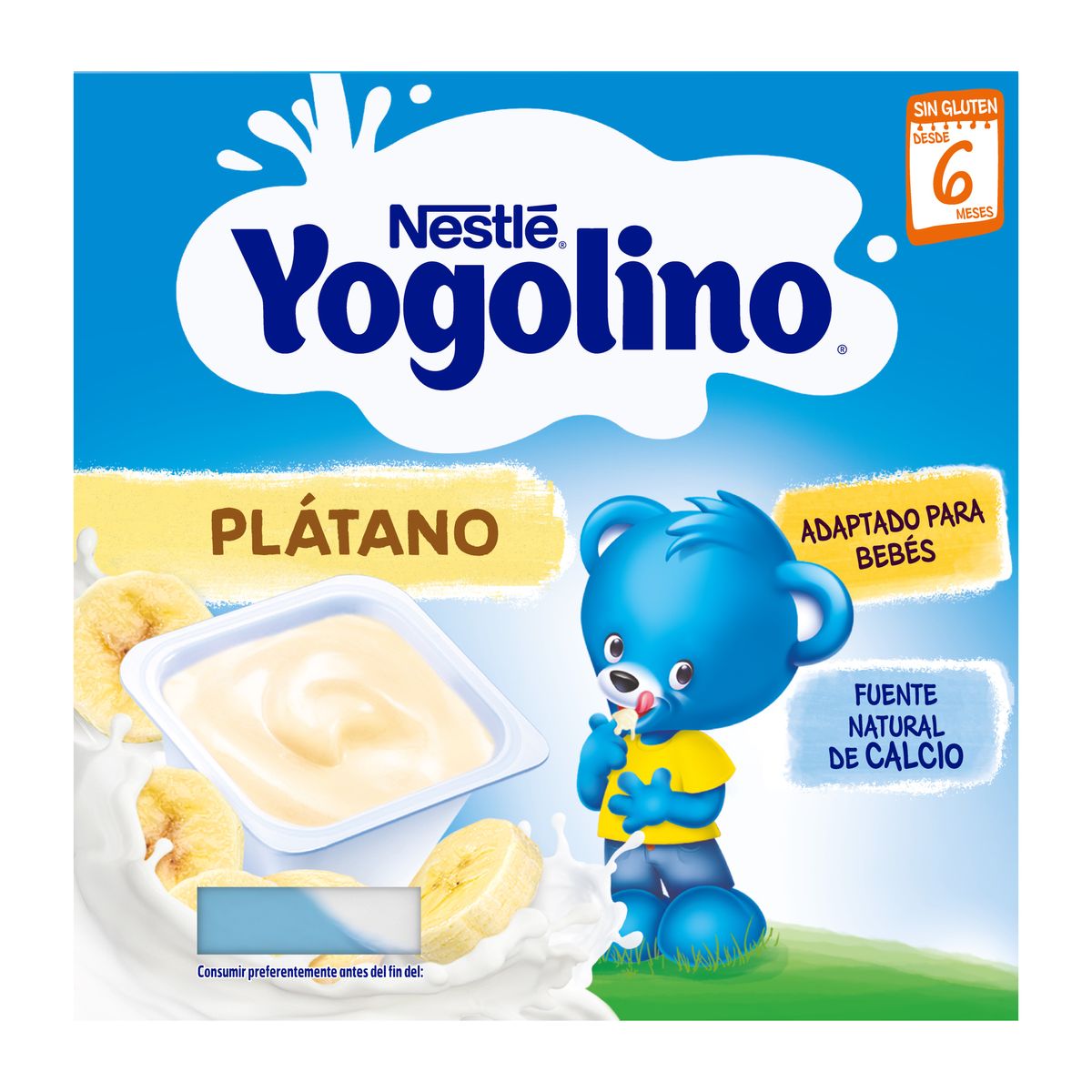 Postre Nestlé Yogolino plátano desde 6meses pack 4 (desde 6 meses)