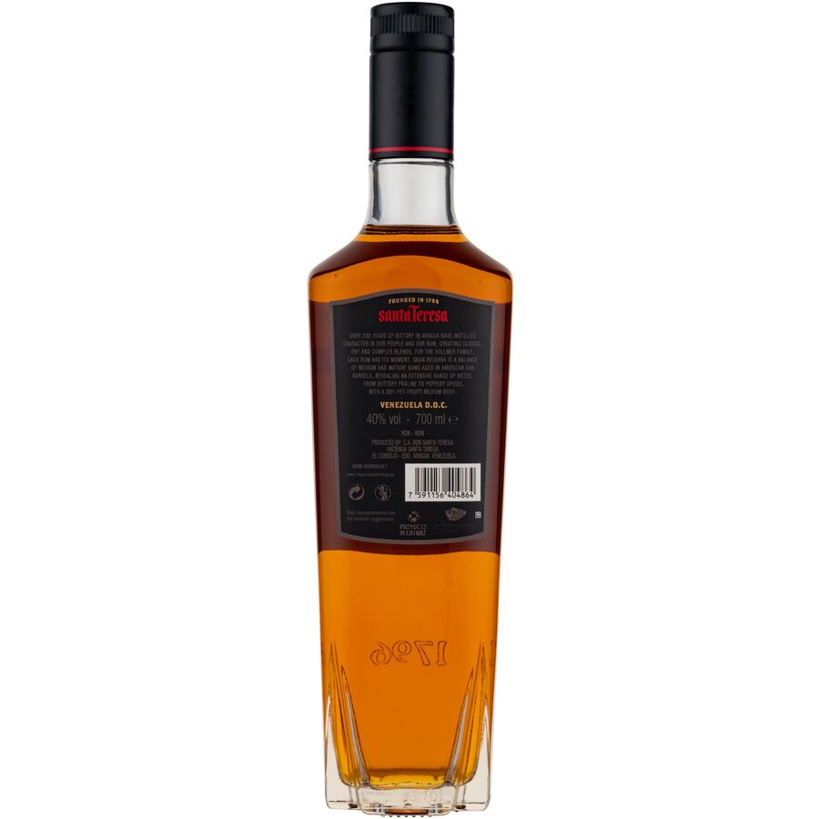 Ron añejo Gran Reserva Santa Teresa 70cl