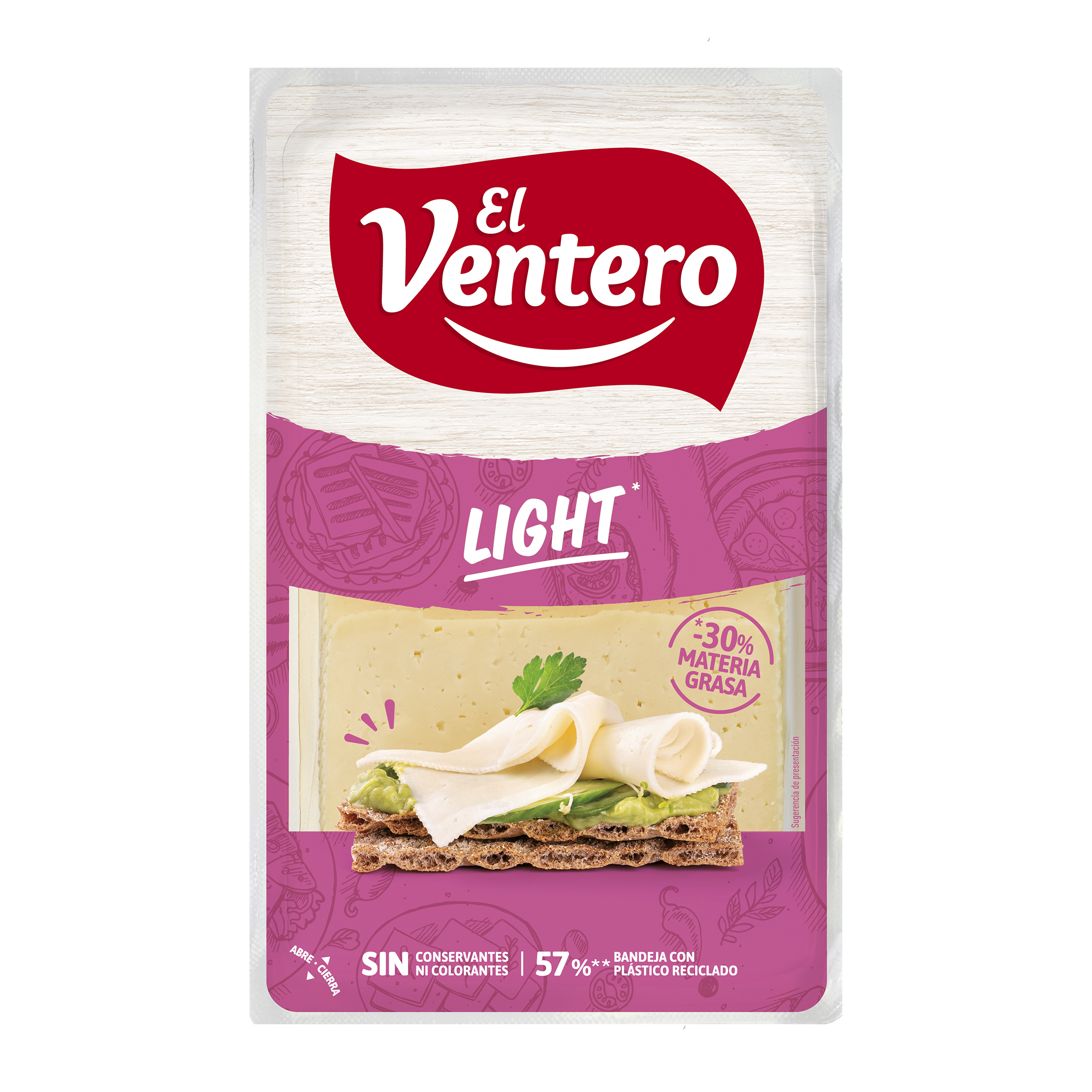 Queso tierno light en lonchas El Ventero 140g