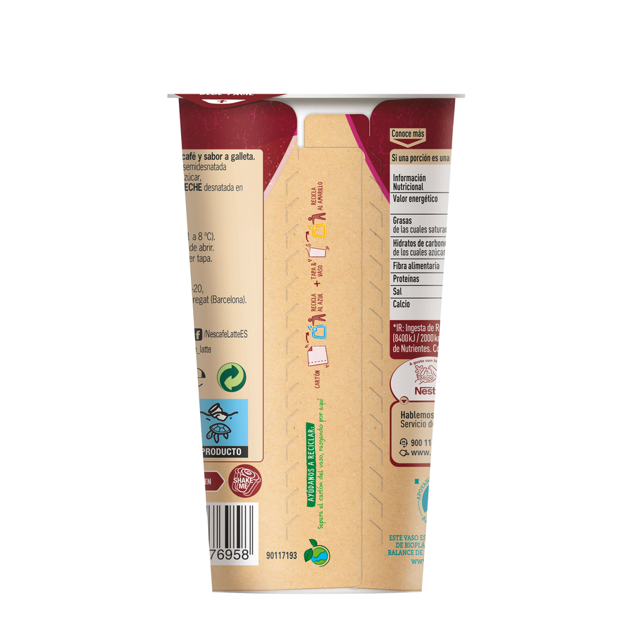 Café latte con cookies Nescafé 205ml