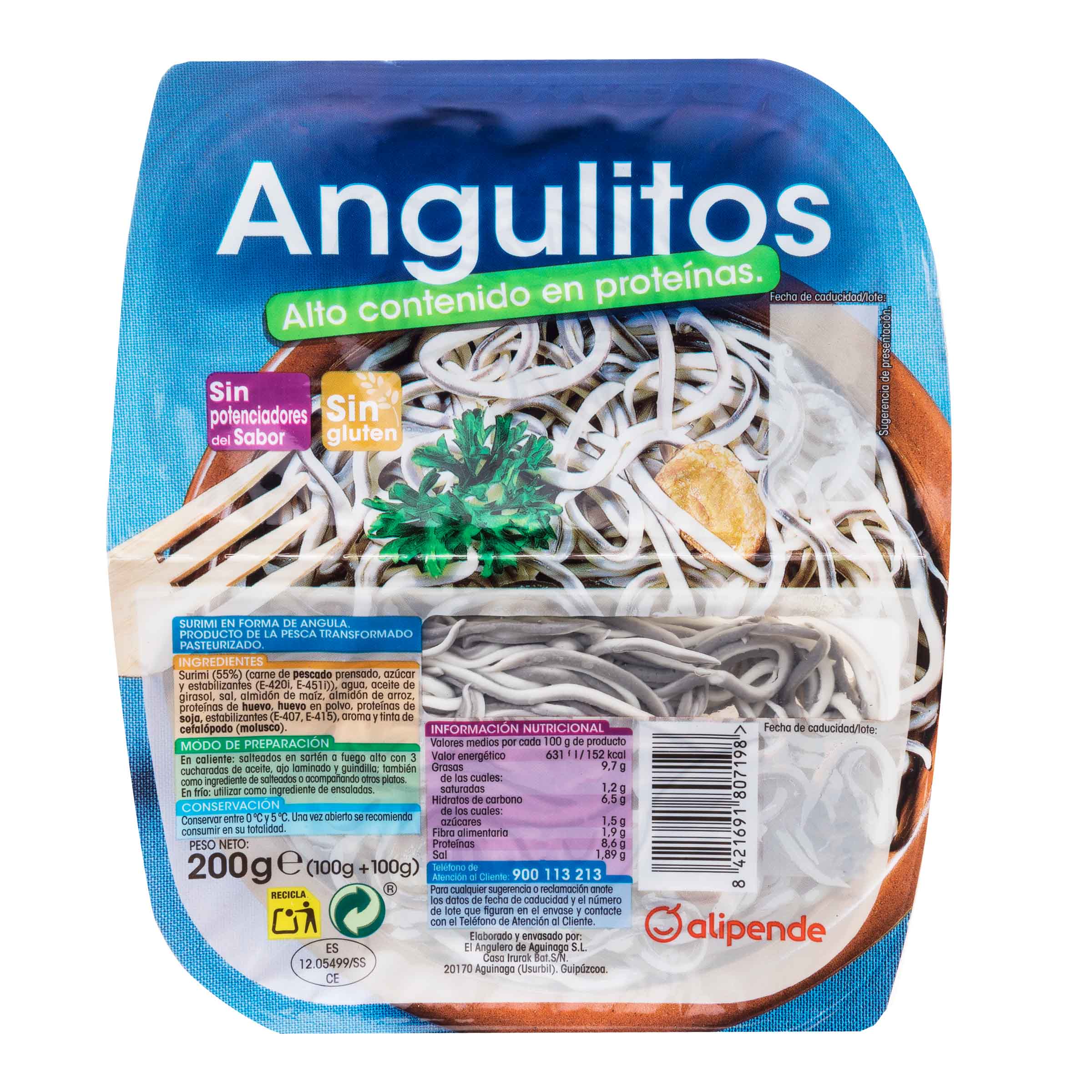 Angulitos sin gluten Alipende 200g