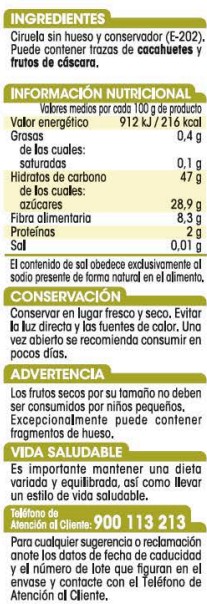 Ciruela sin hueso Alipende 250g