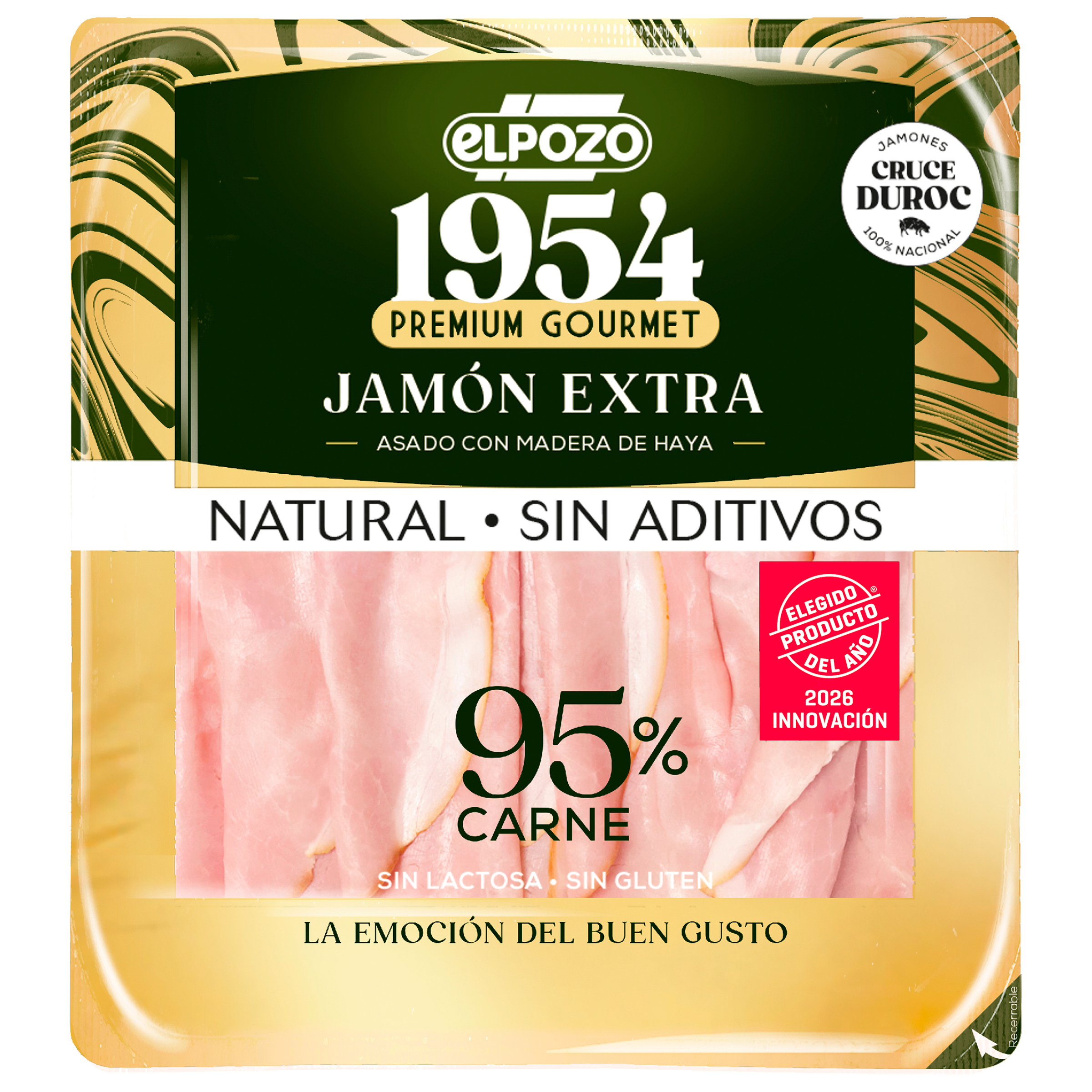 Jamón asado extra natural sin lactosa sin aditivos lonchas 130g