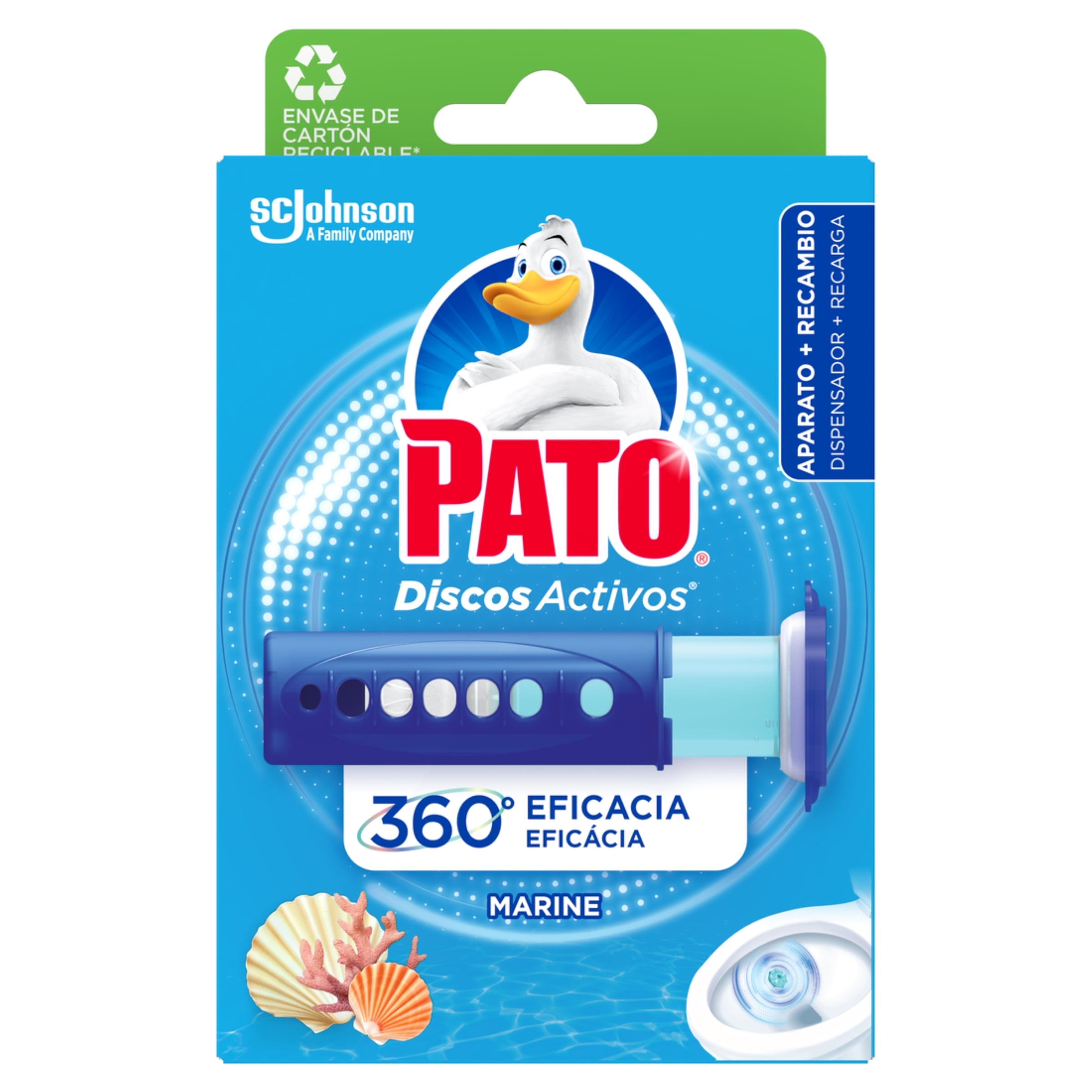 Desinfectante discos activos pato WC Marine