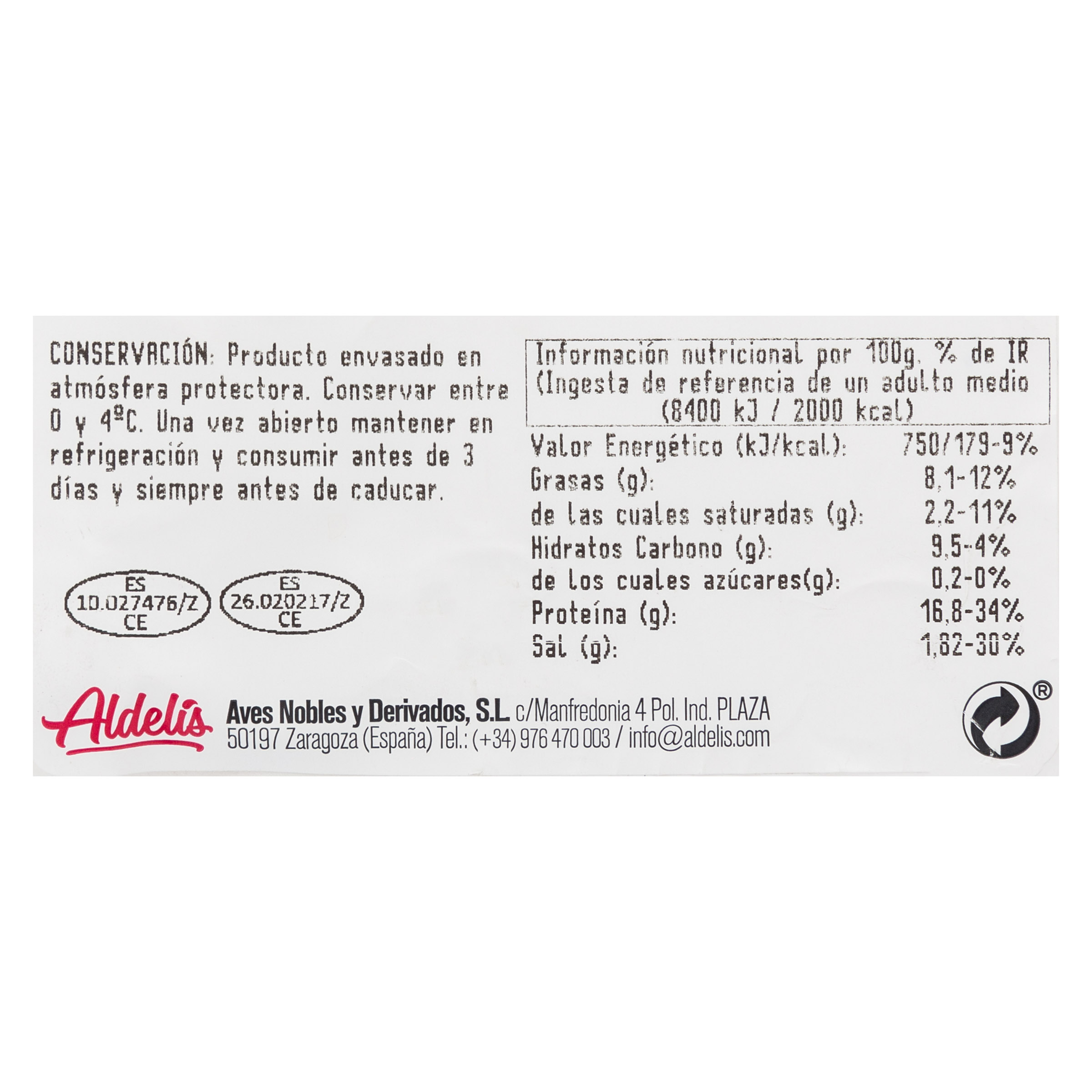 Albóndiga de pollo Aldelis 420g