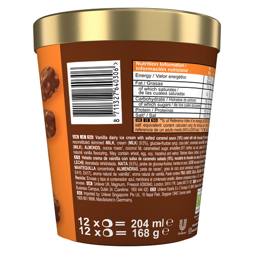 Helado Magnum Bonbon 12U Salt, Caramel &Almond