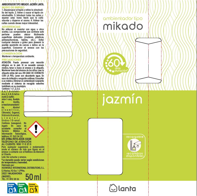 Ambientador tipo mikado Lanta 50ml jazmin