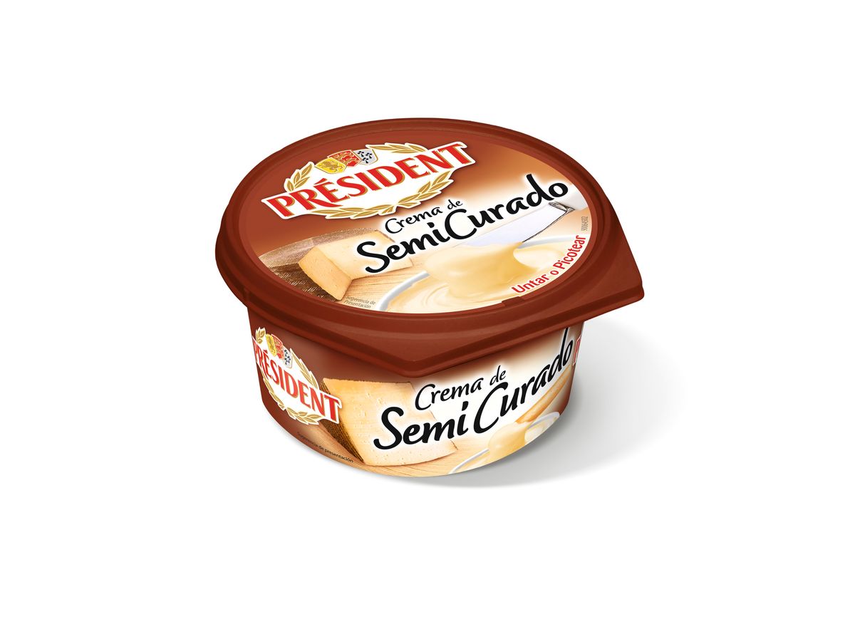 Queso crema semicurado Président 125g