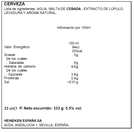 Cerveza rubia sin filtrar 0 0 El Aguila lata 33cl