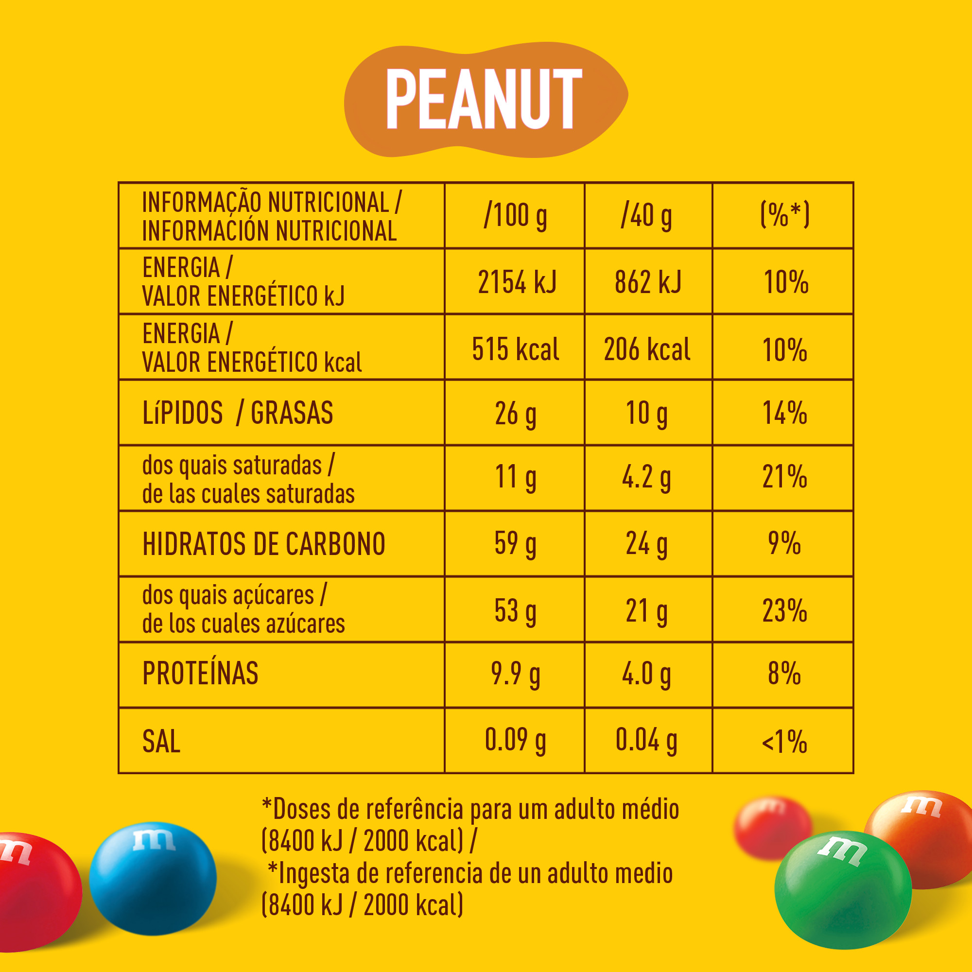 Chocolatina de chocolate con leche y rellenos de cacahuete M&M's 200g
