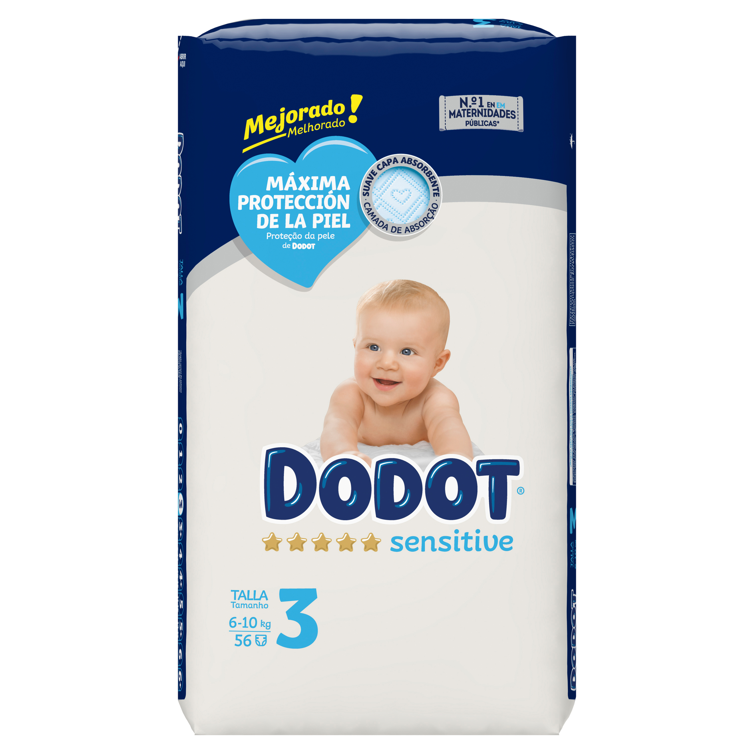 Pañal Dodot sensitive 56 unidades Talla 3