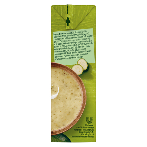 Crema de calabacín con queso de cabra Knorr 500ml