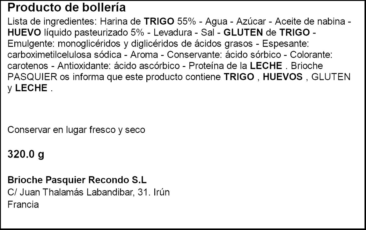 Bollitos brioche Pasquier 320g