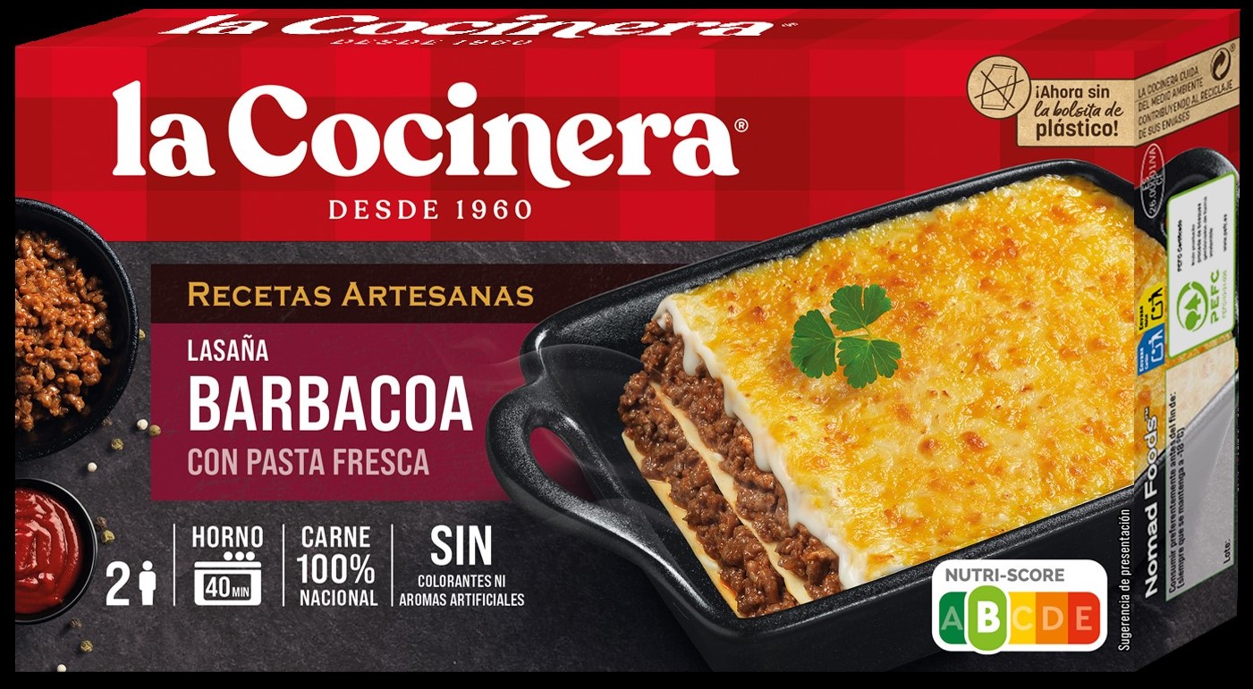 Lasaña La Cocinera barbacoa 500g