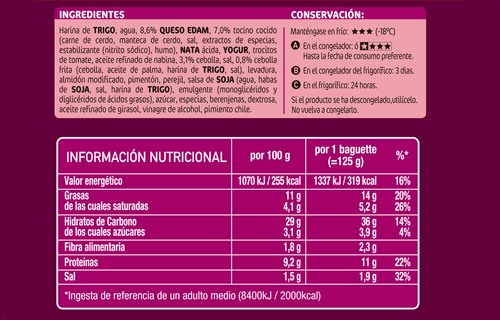 Pannini Dr Oetker 250g bacon