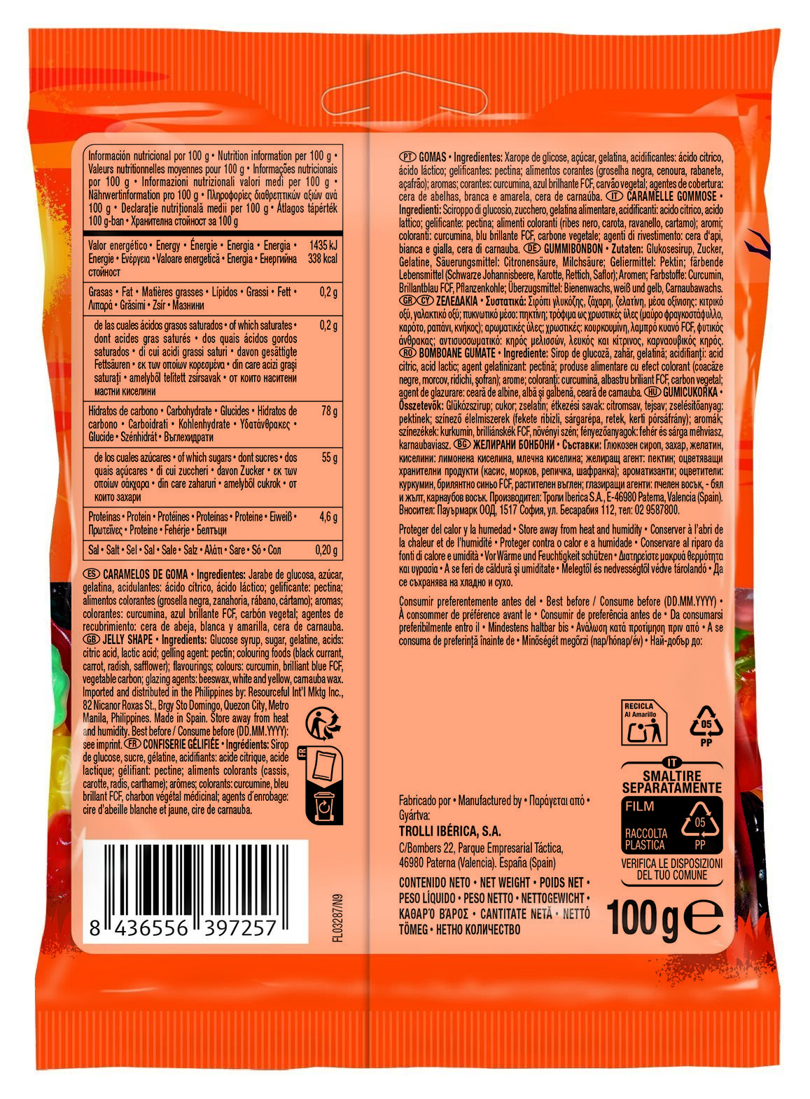 Caramelos de goma Trolli 100g horror party