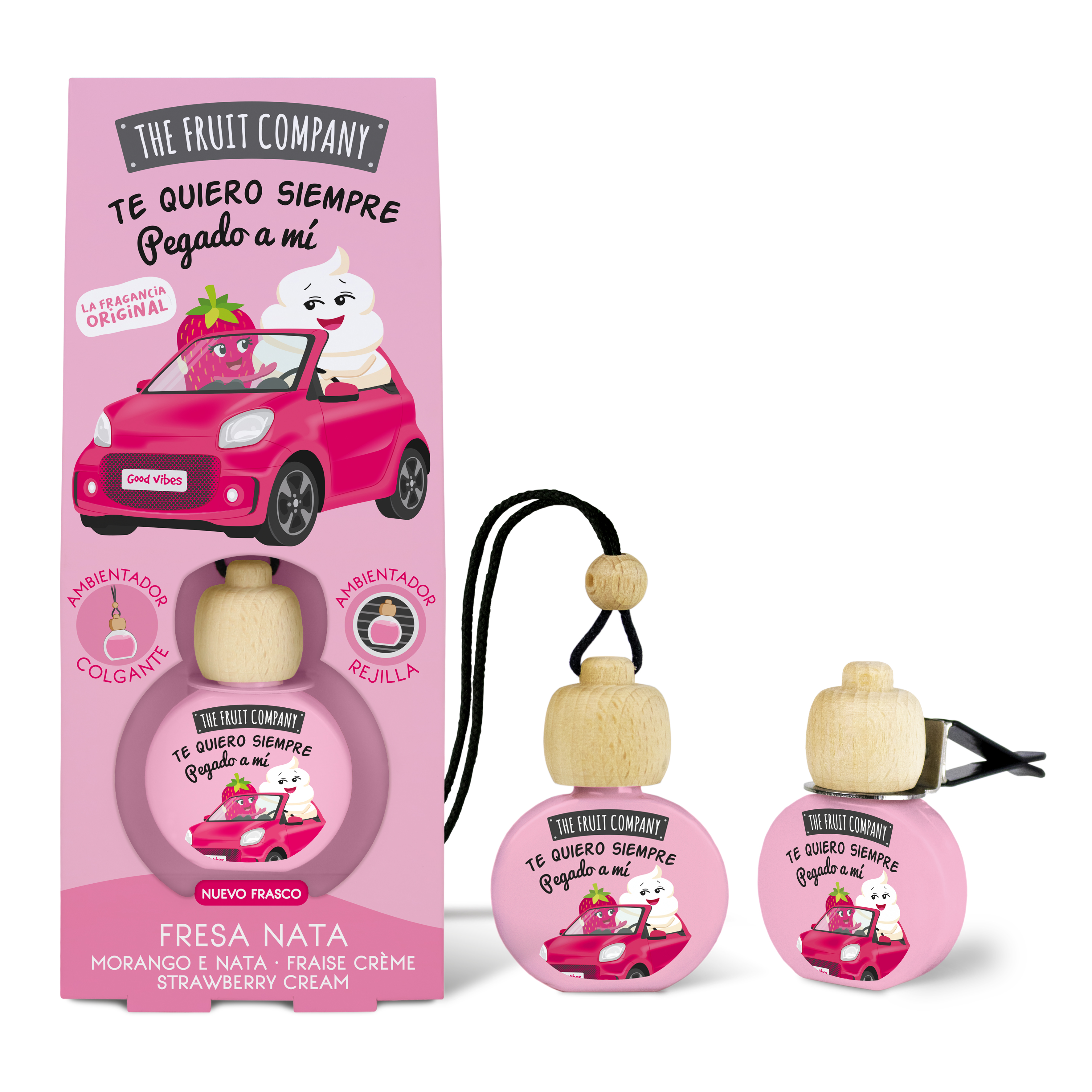 Ambientador Coche The Fruit Company 5 ml Fresa-Nata