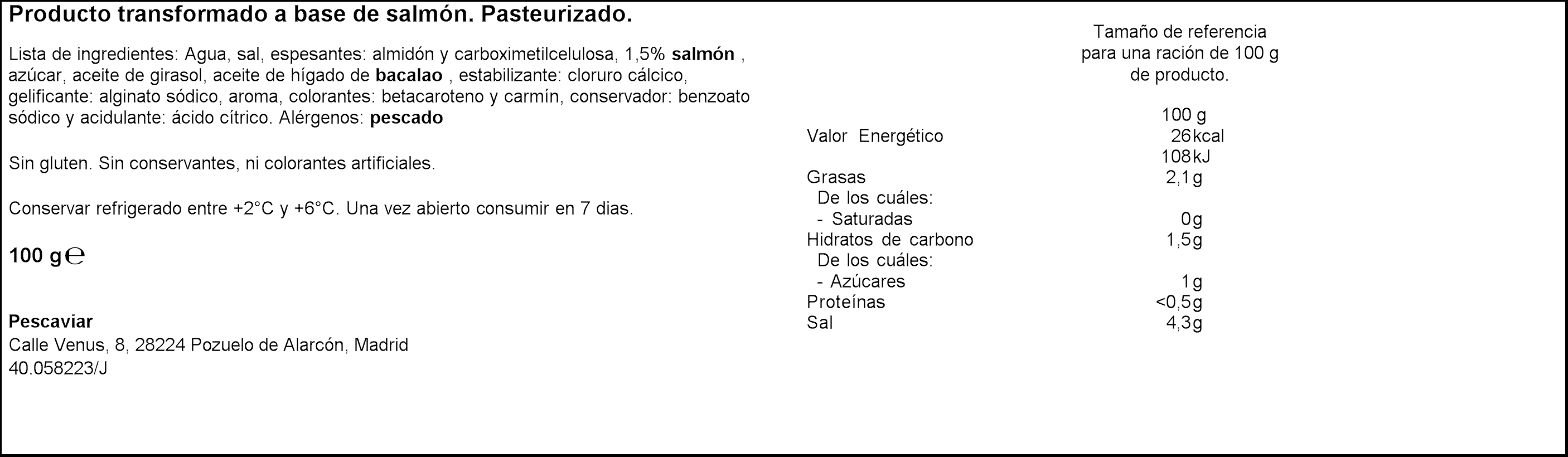 Perlas de salmón Spherika 100g