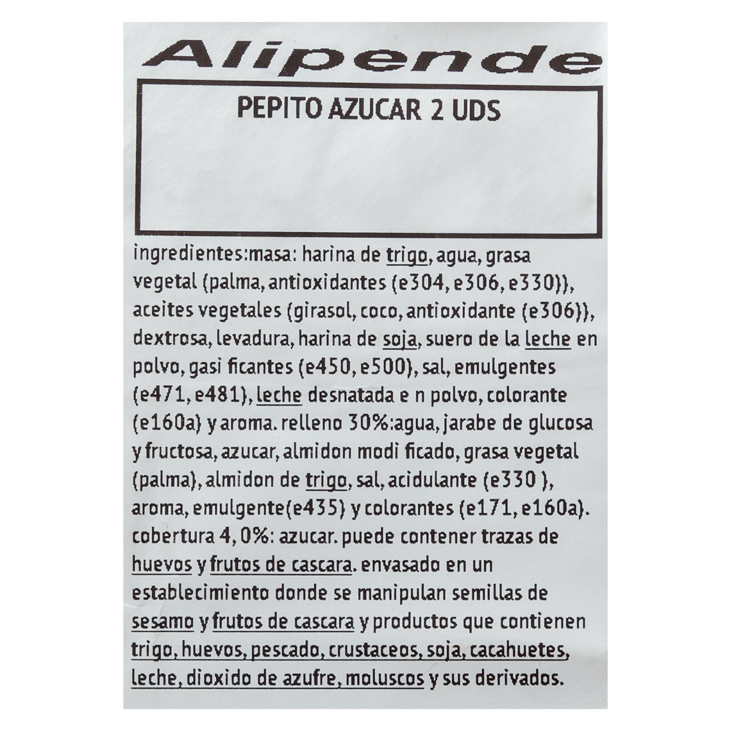 Pepito azucarado crema 2 uds