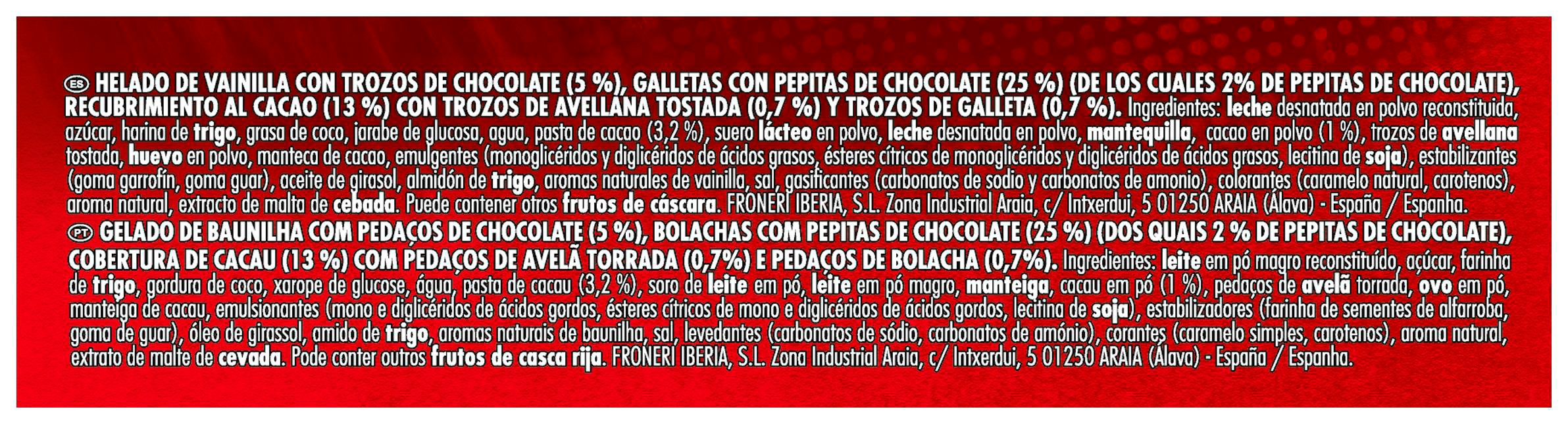 Helado Maxibon Nestlé Cookies 4 uds