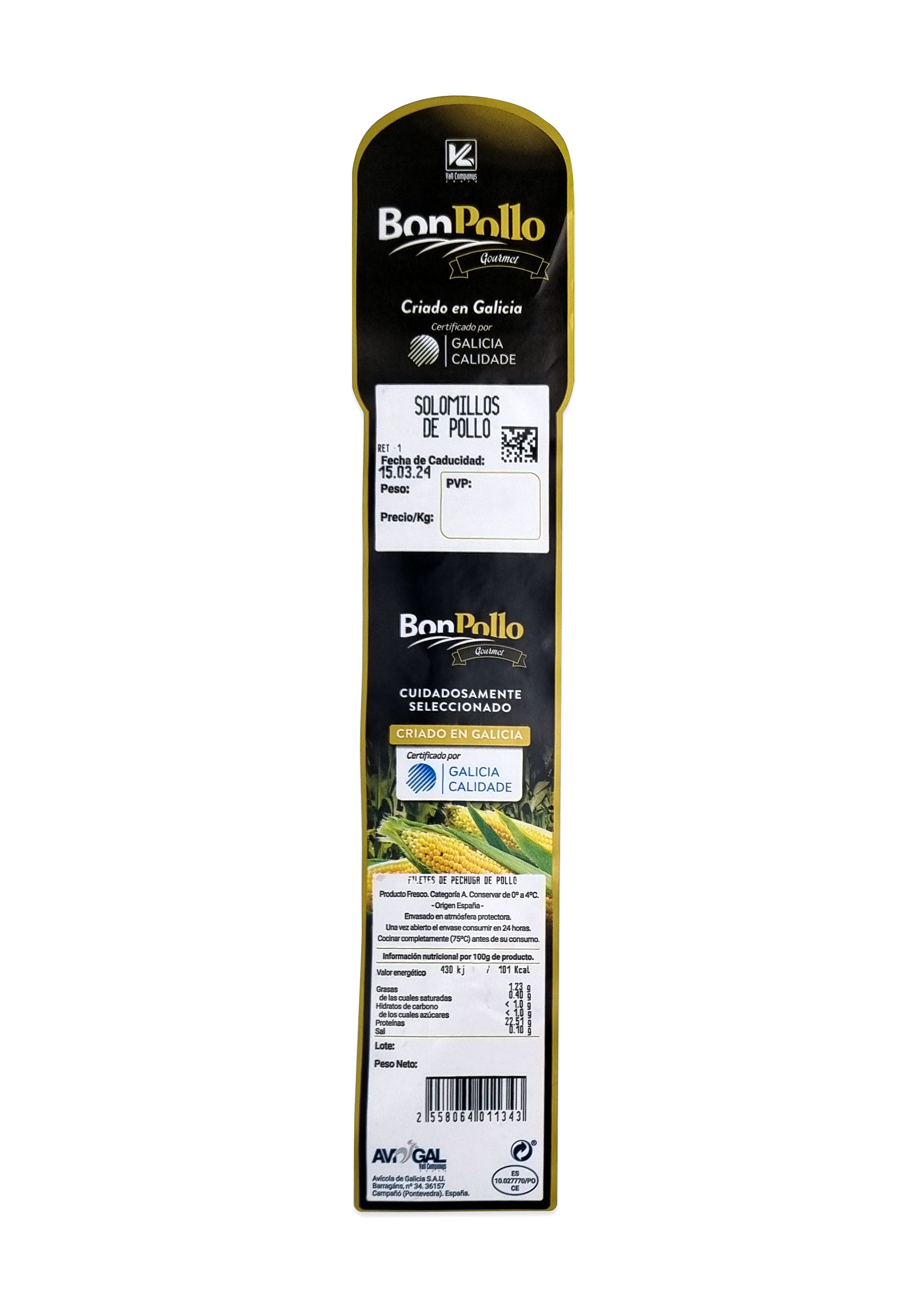 Solomillo de pollo Bon Pollo 450g aproximadamente