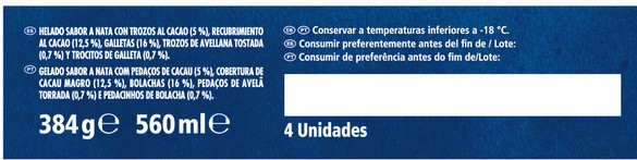 Helado maxibon Nestle pack de cuatro unidades classic