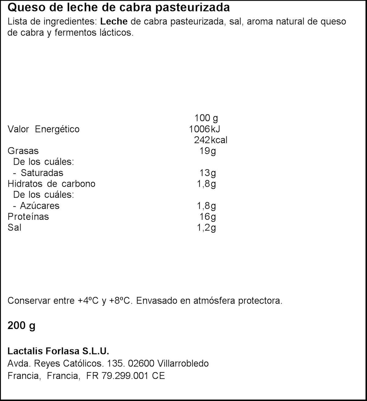 Queso en rulo de cabra ya cortado Président pack 2 de 100g
