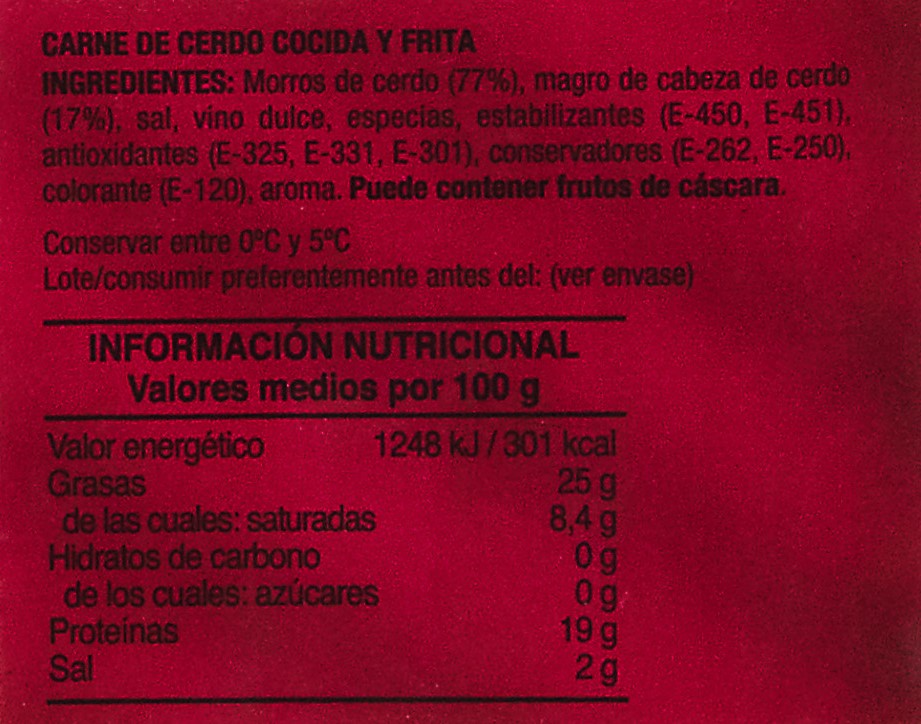 Chicharrón frito Frial