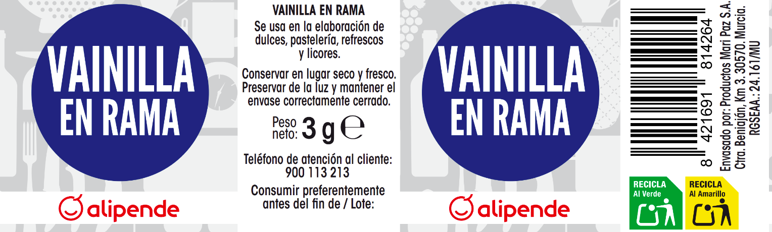 Vainilla Alipende 3g en rama