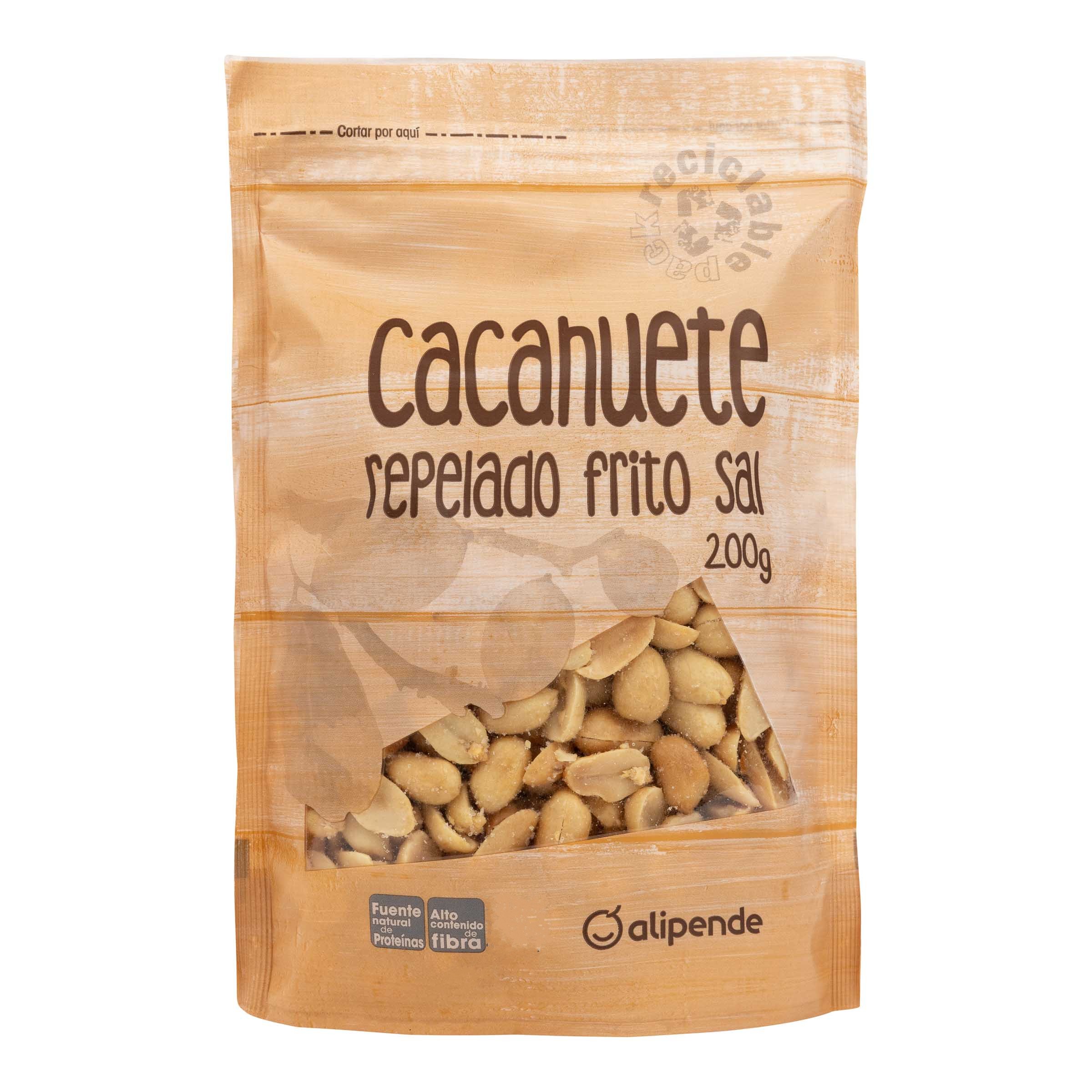 Cacahuete frito repelado con sal Alipende 200g