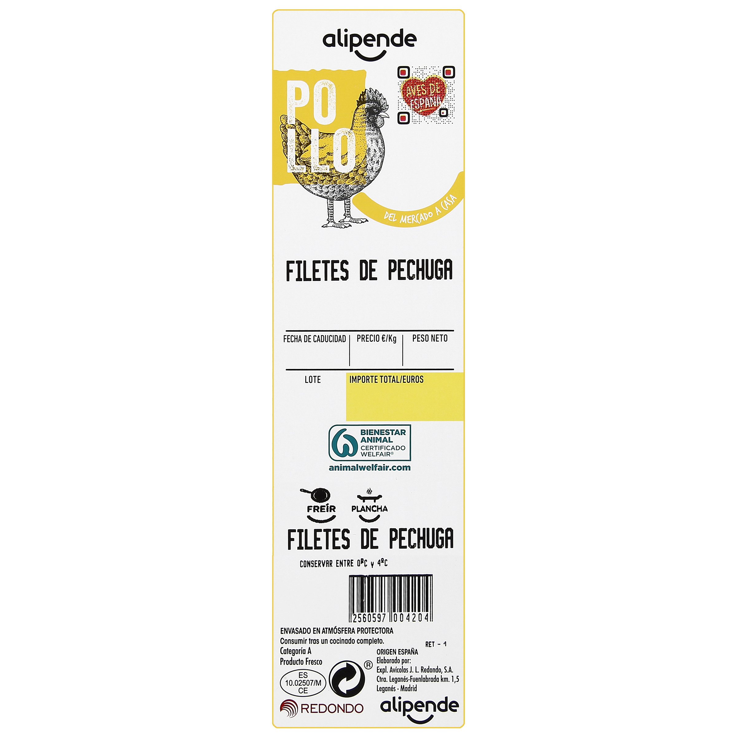 Filete de pollo Alipende 600g aproximadamente