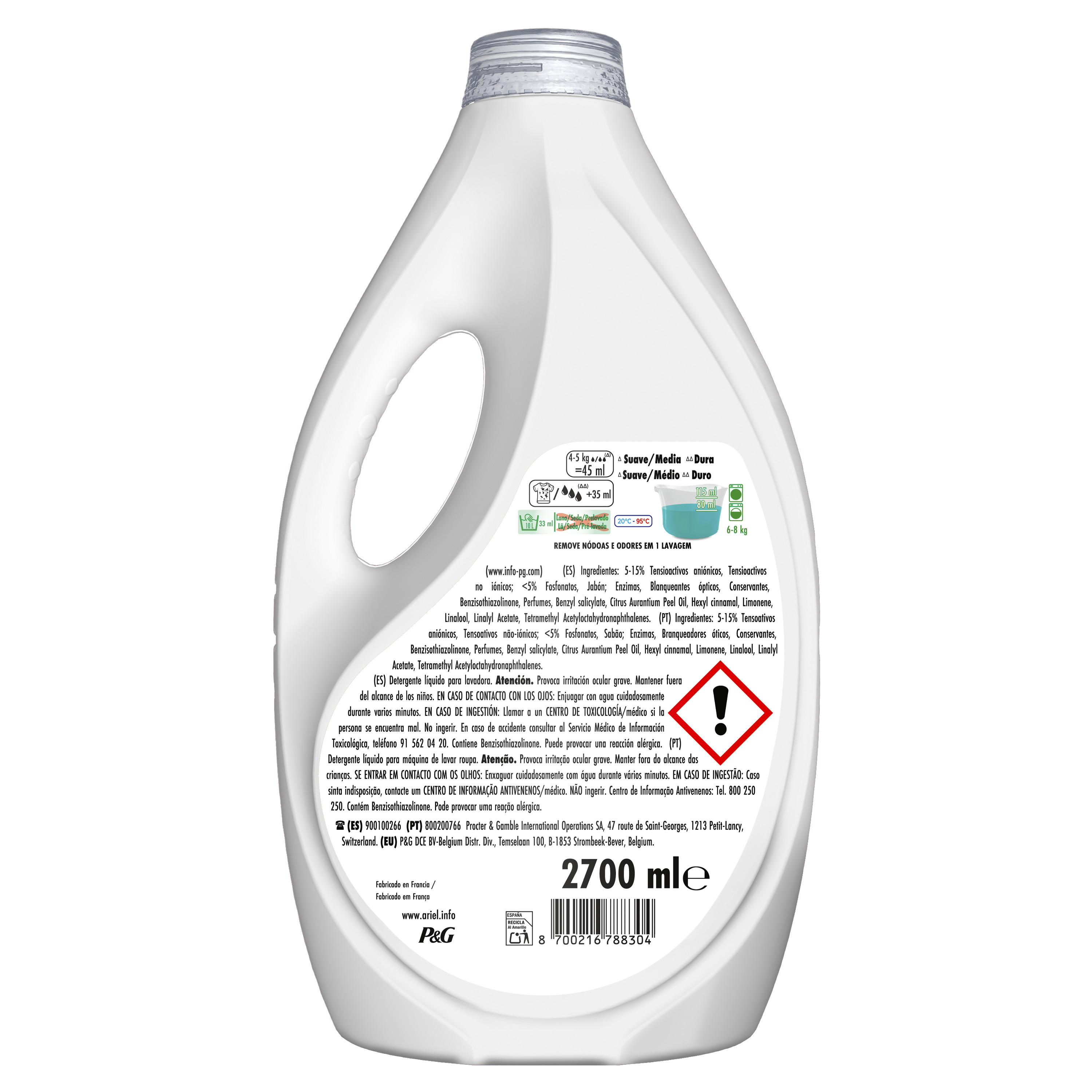 Detergente liquido Ariel 60lav original