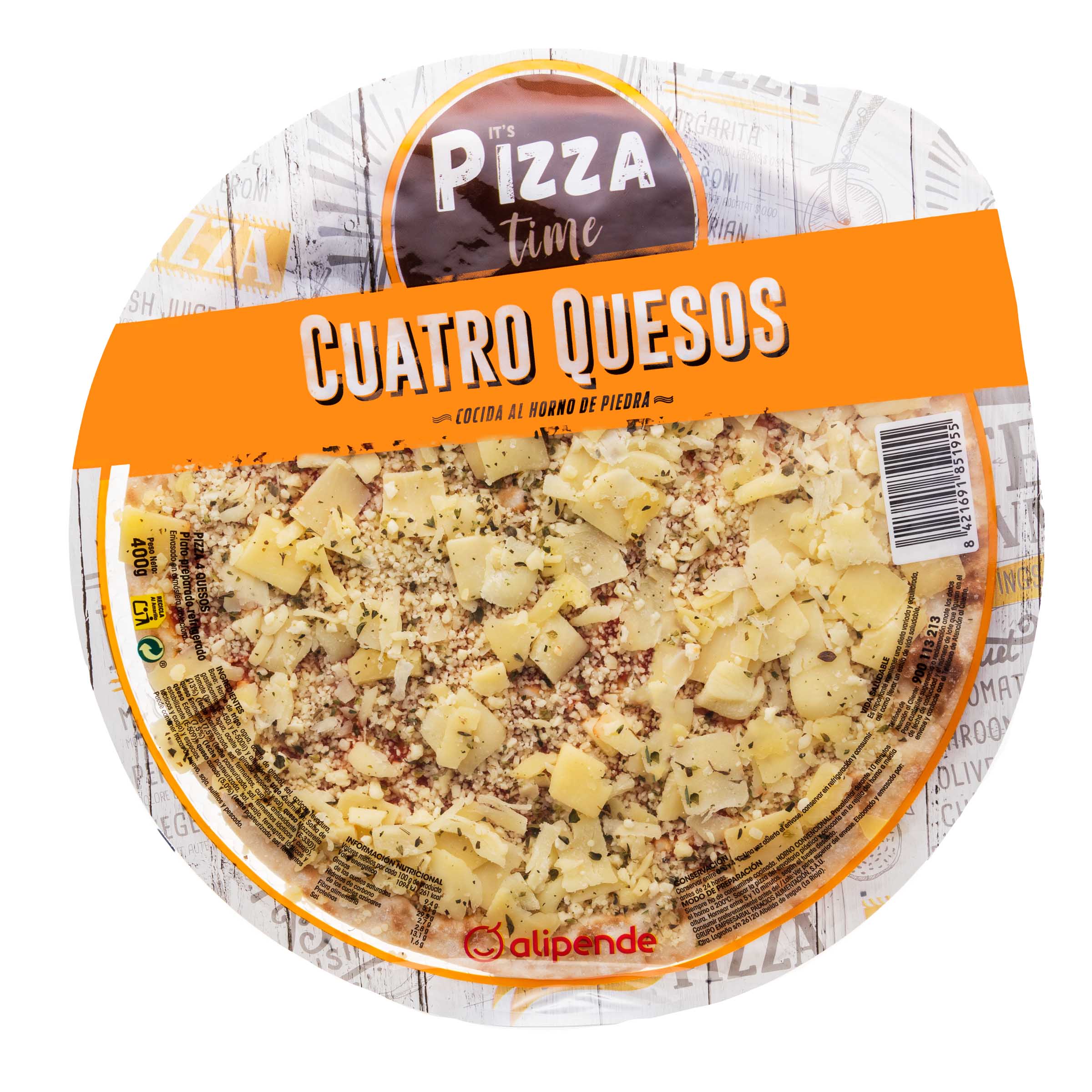 Pizza 4 quesos – Sin trazas