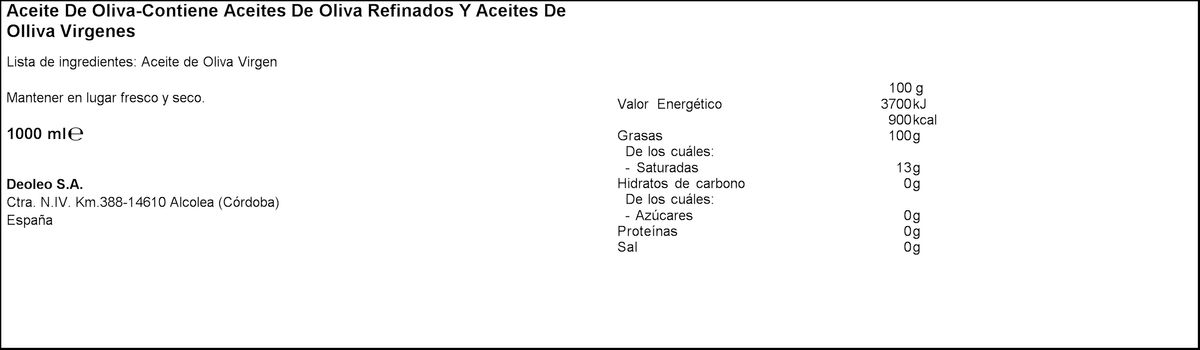 Aceite de oliva Carbonell sabor botella 1l