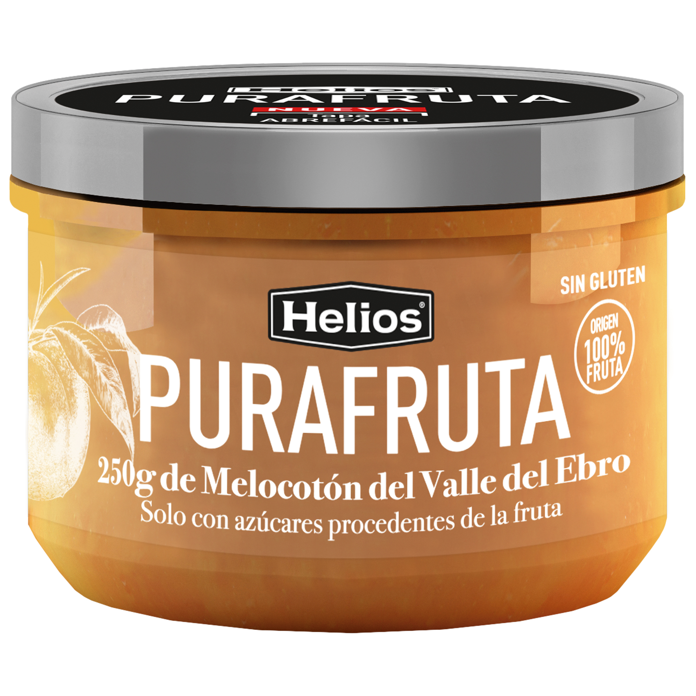 Mermelada de melocotón Purafruta Helios 250g
