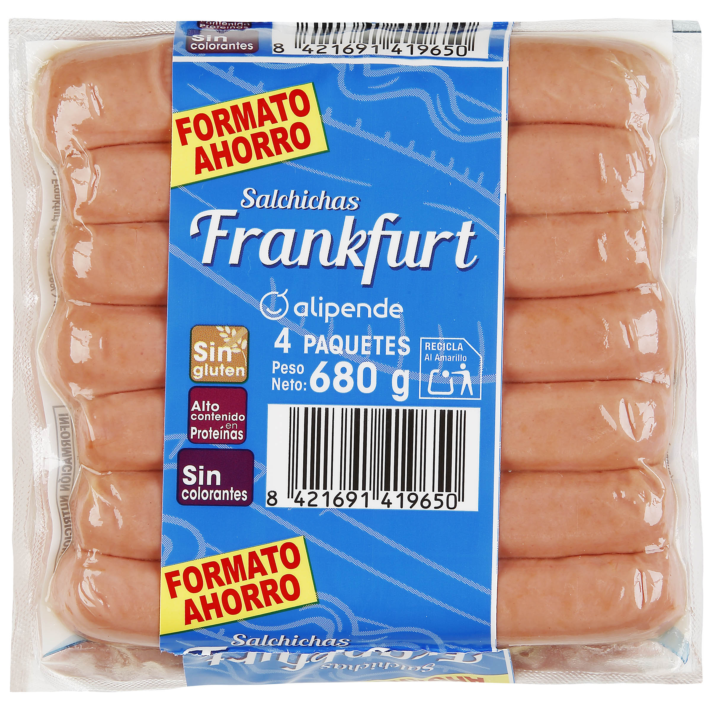 Salchicha frankfurt Alipende 170g pack 4 uds