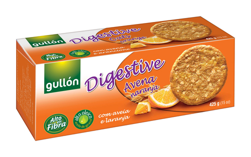 Galleta digestive Gullón 425g con avena y naranja