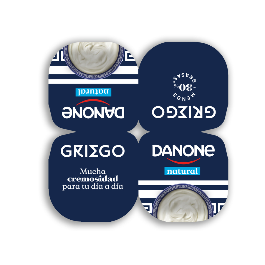 Yogur estilo griego Danone pack 4 natural