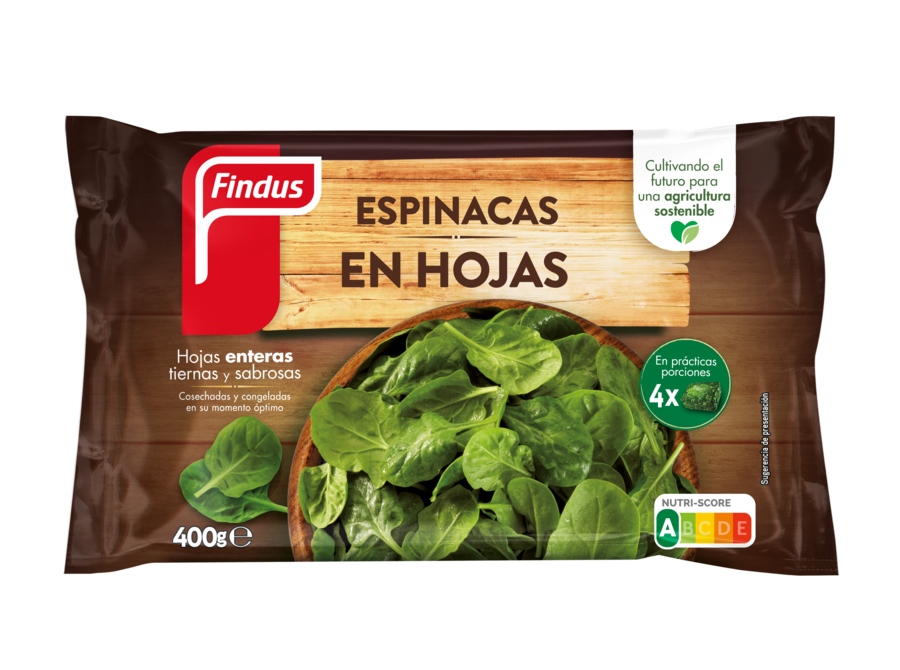 Espinacas en hojas Findus 400g
