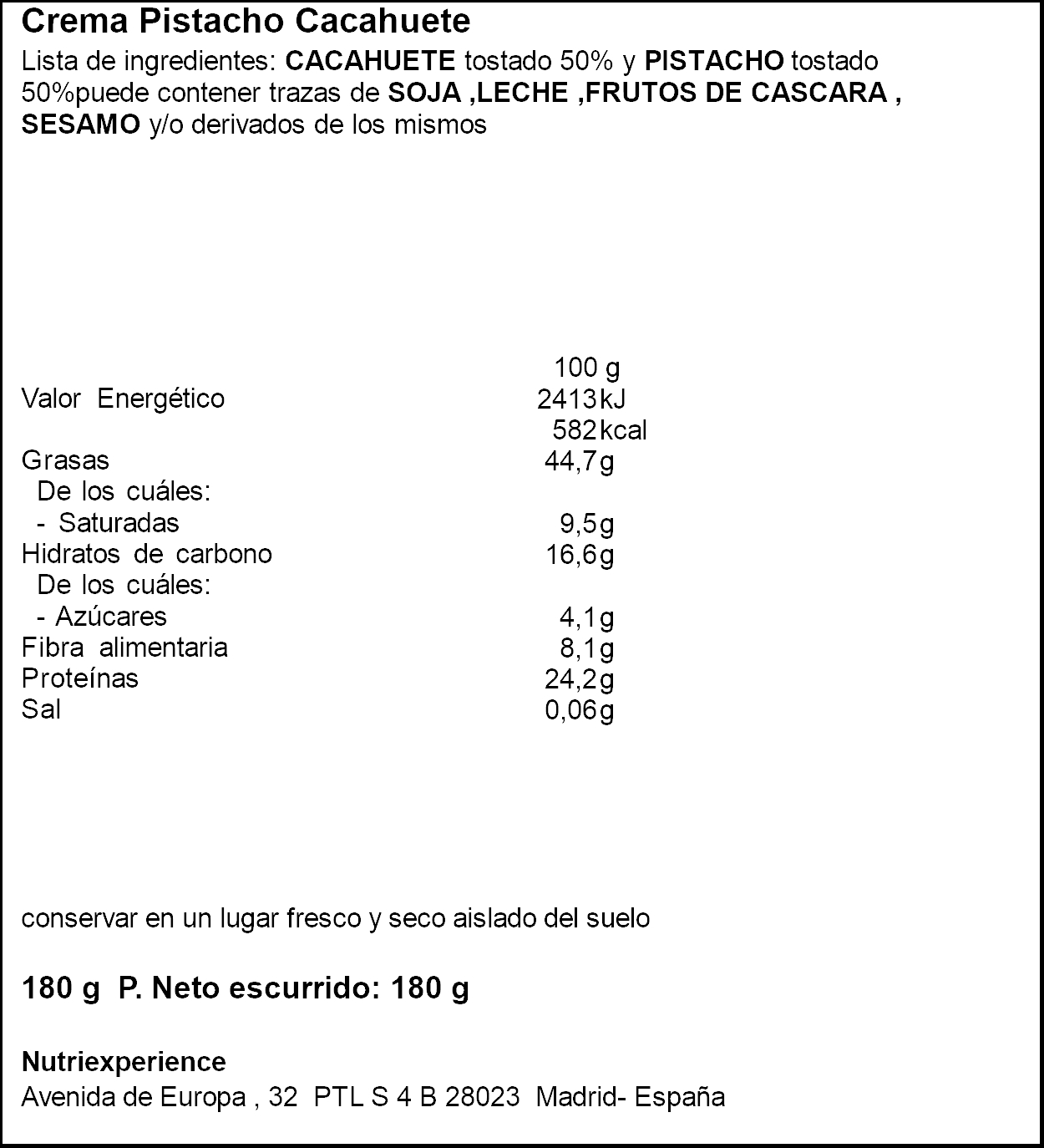 Crema de pistacho y cacahuete 50/50 Just Loading 180g