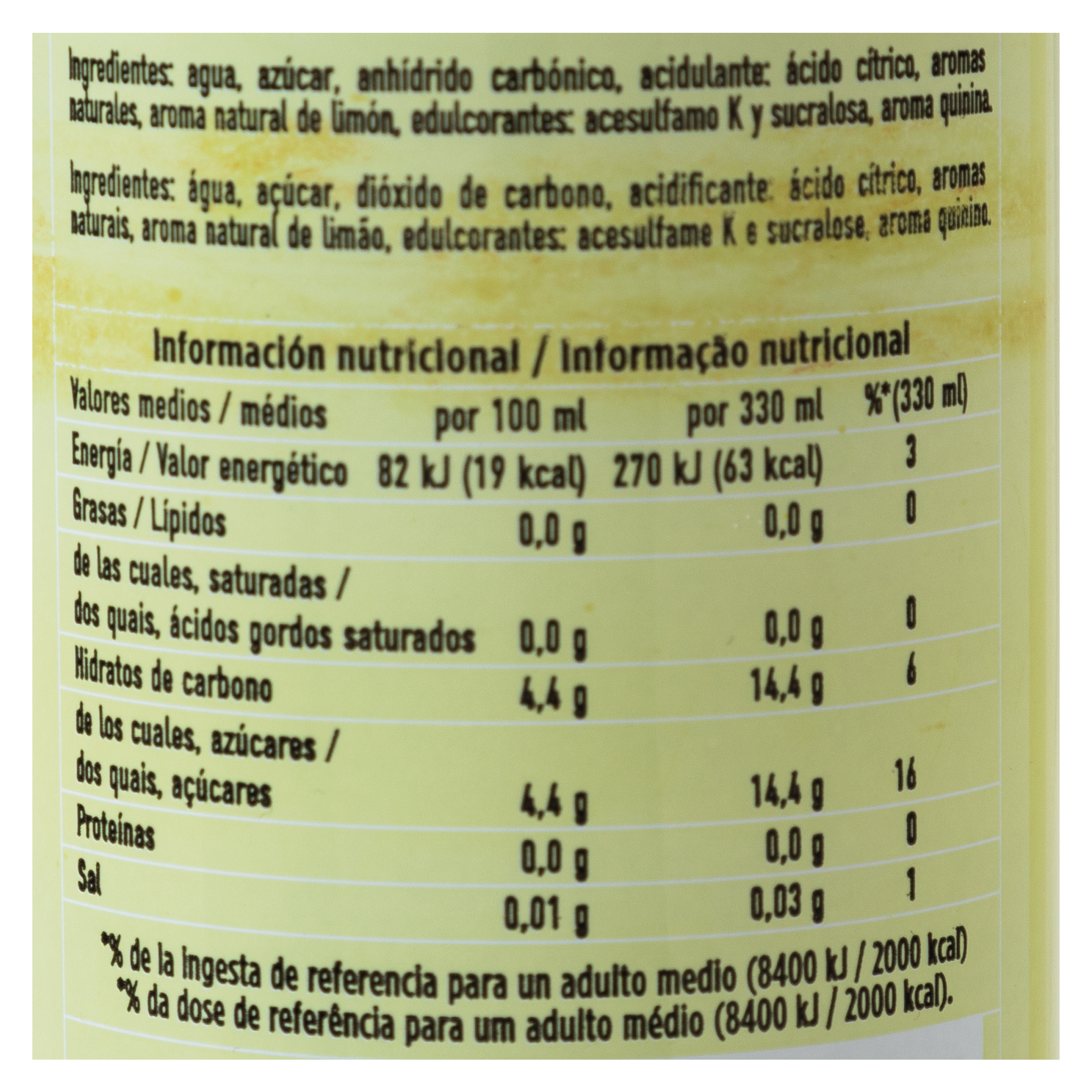 Tónica Schweppes lata 33cl limón