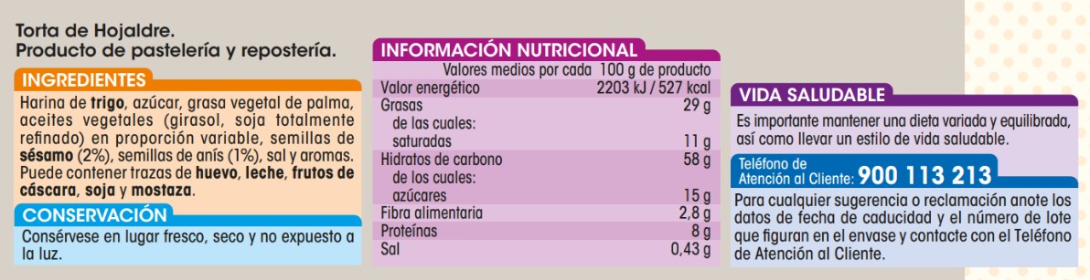 Tortas de hojaldre Alipende 400g