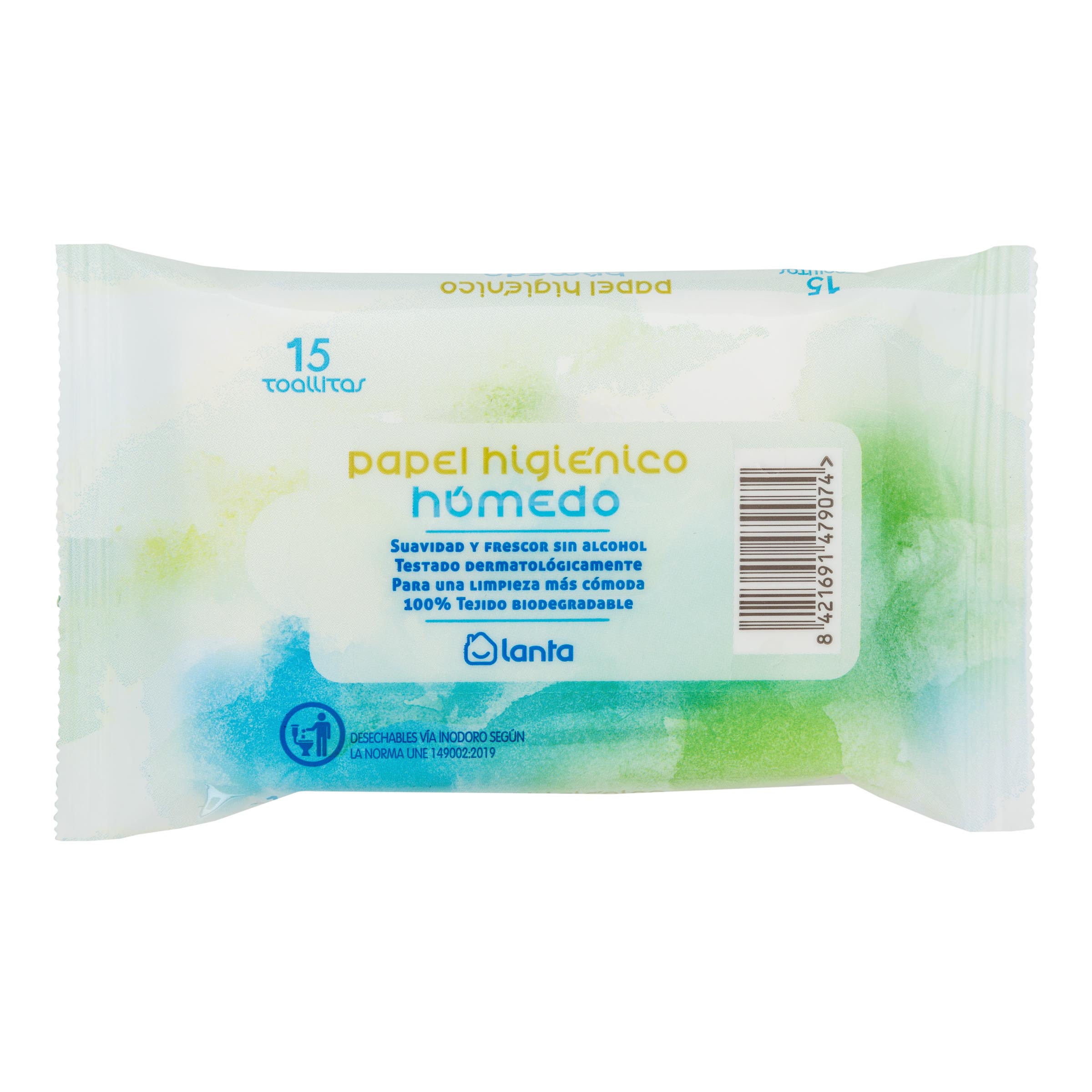 Papel higiénico húmedo Lanta 15 uds