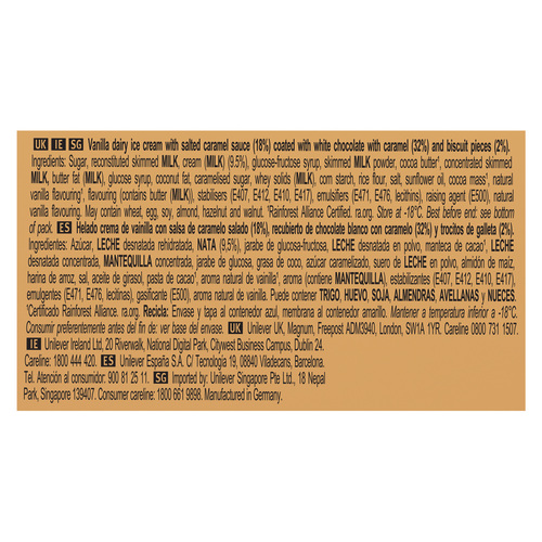 Helado Magnum Bonbon 12u Gold Caramel