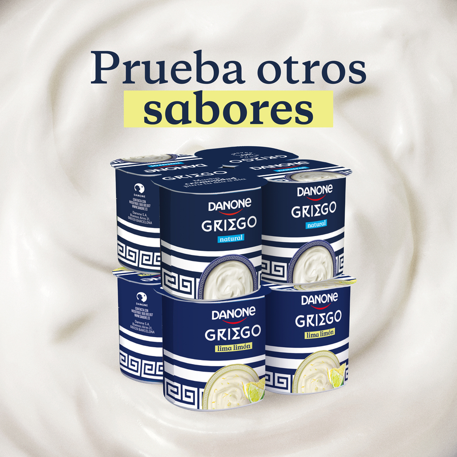 Yogur estilo griego Danone pack 4 lima limón