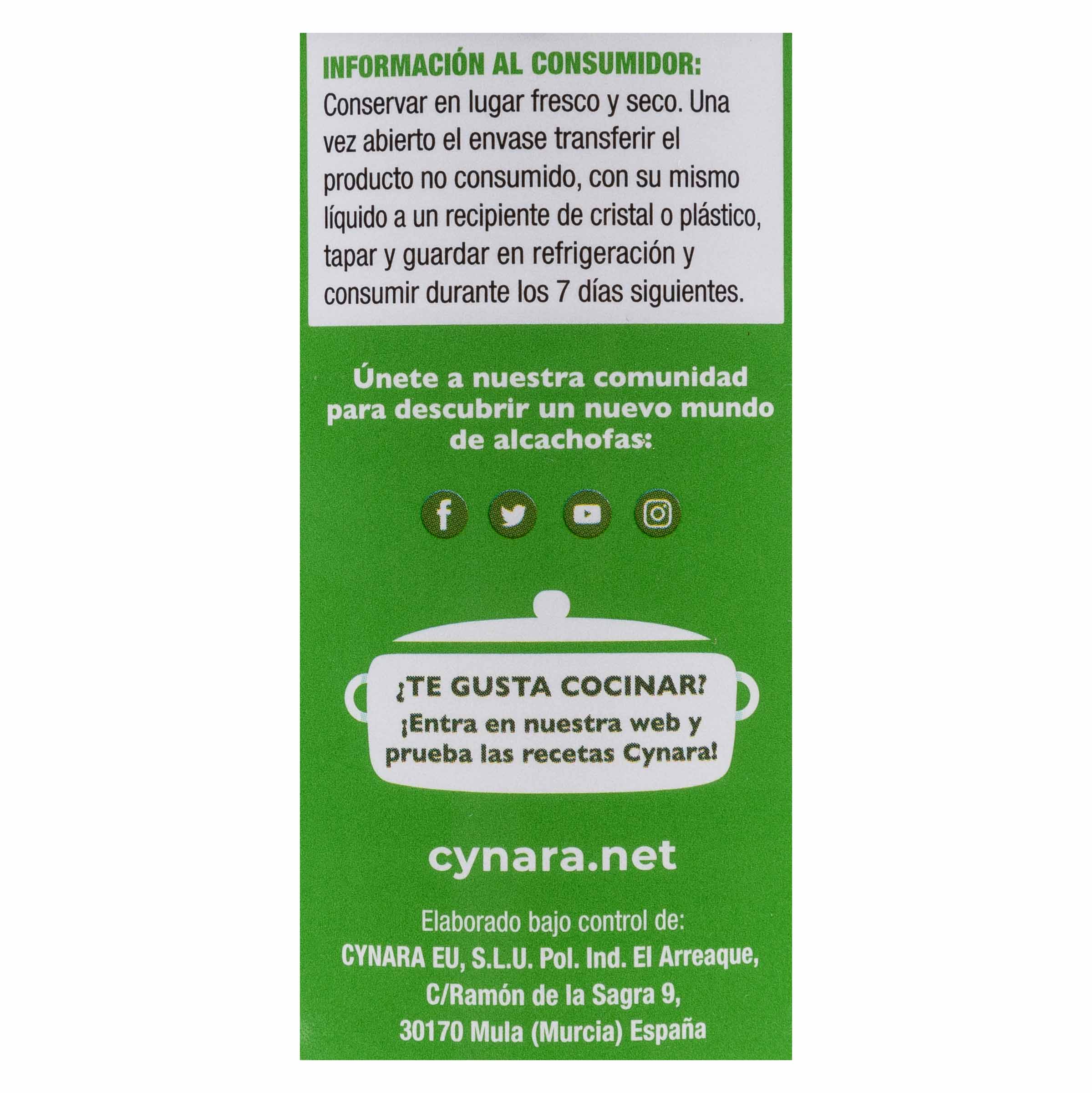 Corazón de alcachofa Cynara 240g 8/10
